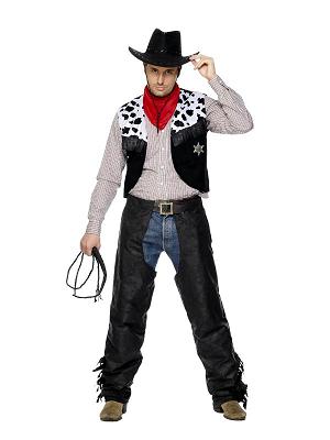 Cowboy Costume Leather Look