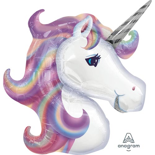 33 Inch Pastel Unicorn Supershape Foil Balloon