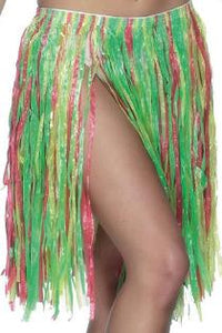 Short Multi-Coloured Grass Skirt