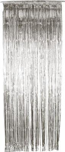 Silver Tinsel Shimmer Curtain