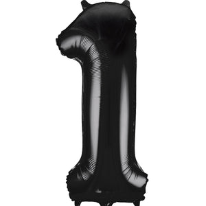 34 Inch Black Number 1 Foil Balloon