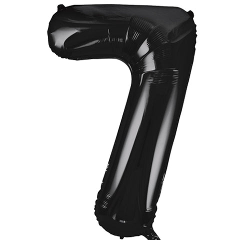 34 Inch Black Number 7 Foil Balloon