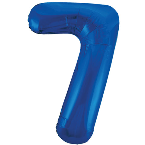 34 Inch Blue Number 7 Foil Balloon