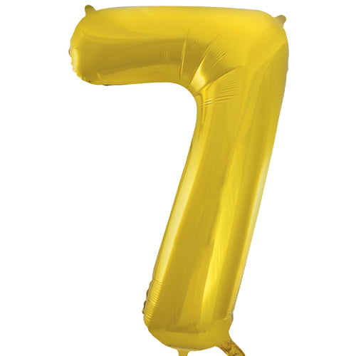 34 Inch Gold Number 7 Foil Balloon