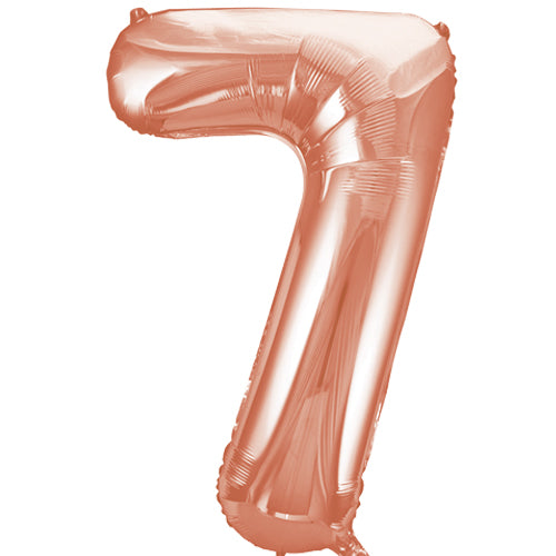 34 Inch Rose Gold (Gold) Number 7 Foil Balloon