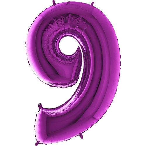 40 inch Purple Number 9 Foil Balloon