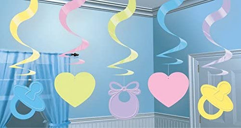 Baby Shower Hanging Swirl Decorations