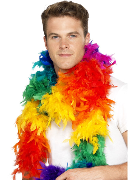 Rainbow Feather Boa