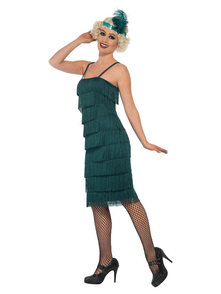 Long Green Flapper Costume