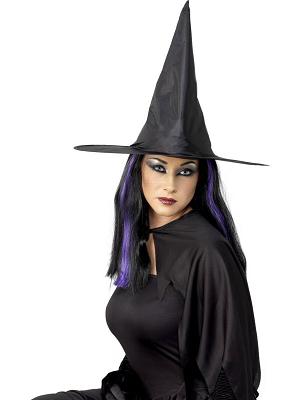 Shiny Black Witch Hat