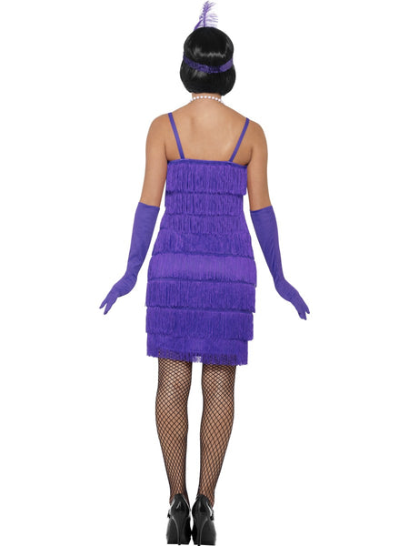 Short Purple Flapper Costume