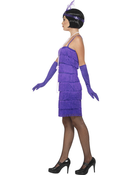 Short Purple Flapper Costume