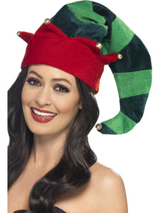 Plush Elf Hat with Bells