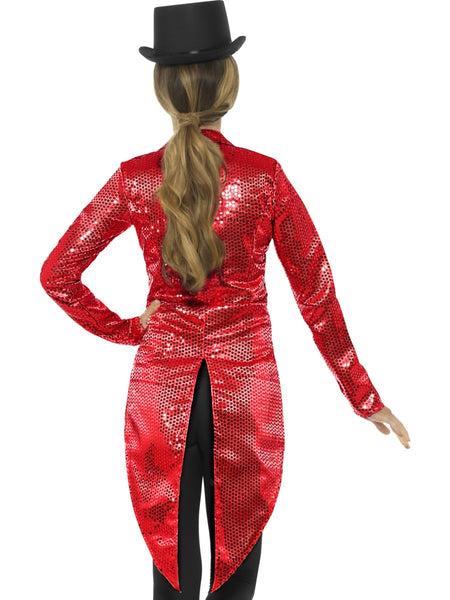 Ladies' Red Sequin Tailcoat