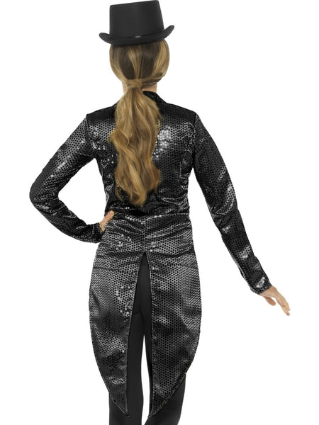 Ladies' Black Sequin Tailcoat