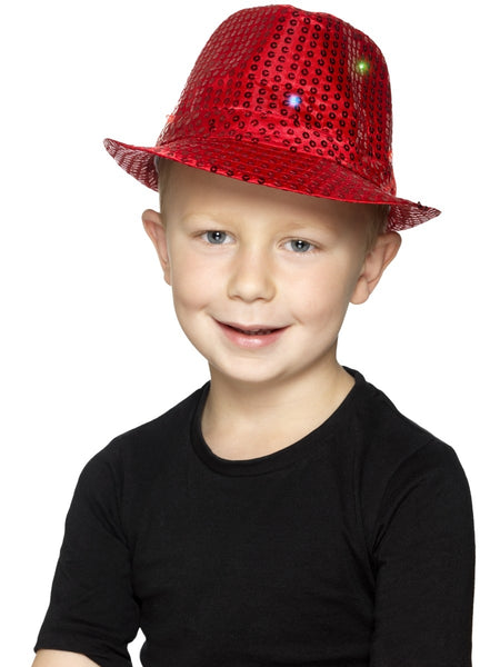 Red Flashing Sequin Trilby