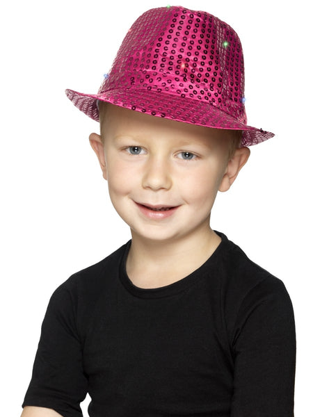 Pink Flashing Sequin Trilby