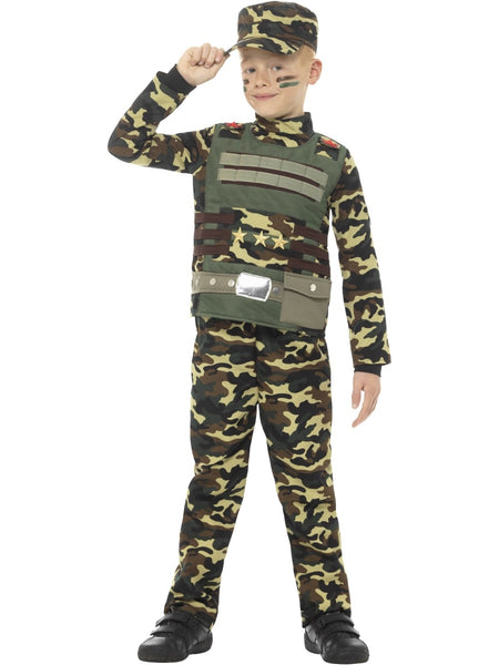 Camouflage Military Boy Costume