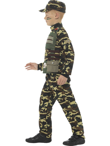 Camouflage Military Boy Costume