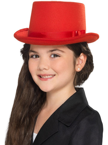 Unisex Kid's Red Top Hat