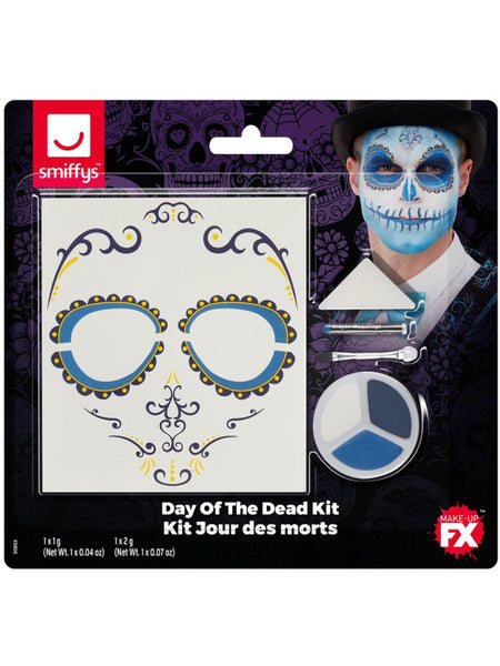 Blue Day of the Dead Make Up Kit