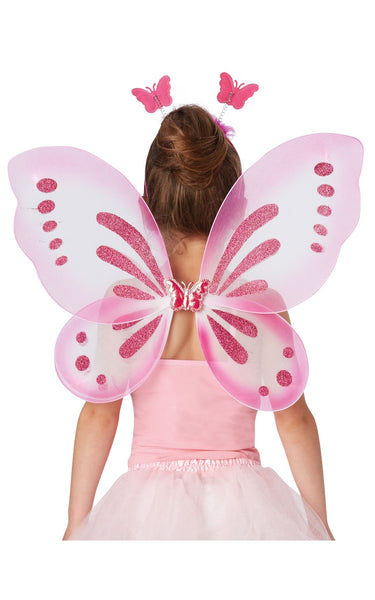 Pink Butterfly Accessory Set