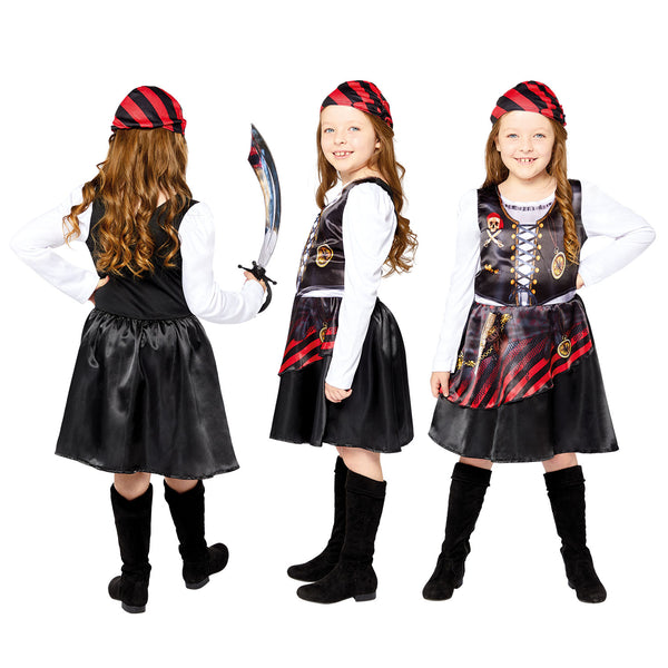 Child's Sustainable Pirate Girl Costume