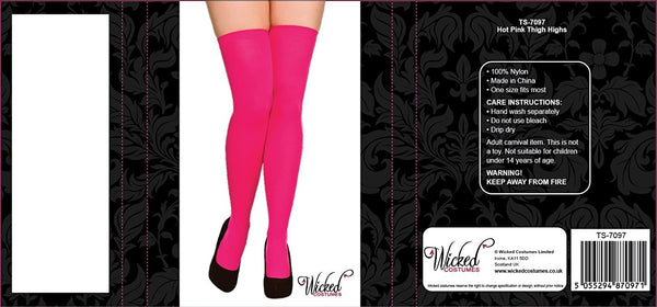 Hot Pink Thigh High Stockings