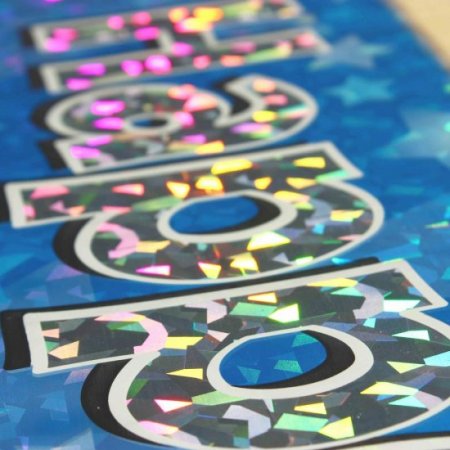 5th Birthday Blue Foil Banner