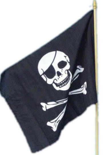 Jolly Roger Waving Flag