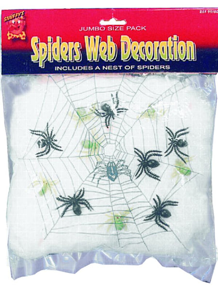 Large Spider Web Decoration & Spiders