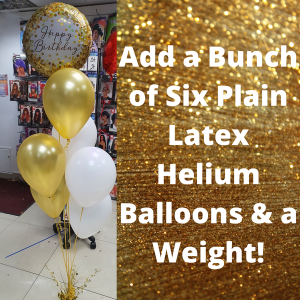 18 Inch Happy Birthday Gold Sparkle Foil Balloon
