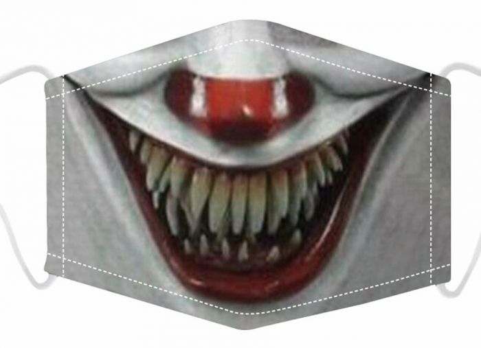 Adult's Horror Clown Reusable Face Mask