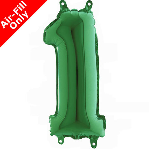 14 Inch Green Number 1 Foil Balloon