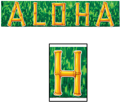 Aloha Metallic Foil Banner