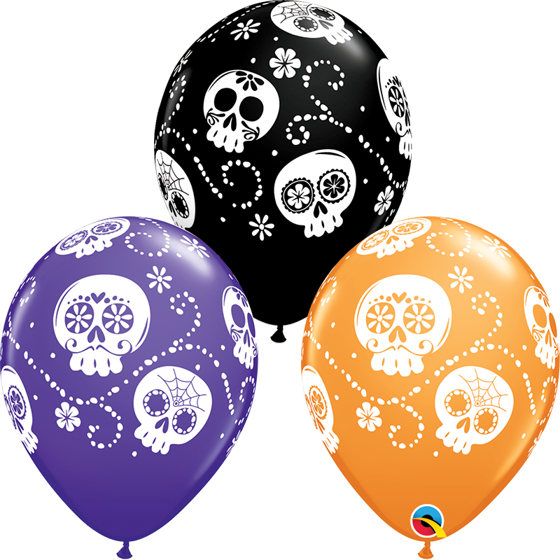 Sugar Skulls Assorted Latex Balloons
