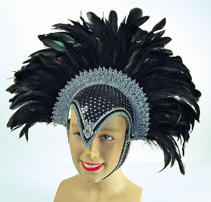 Feather Helmet Black