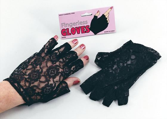 Black Lace Fingerless Gloves