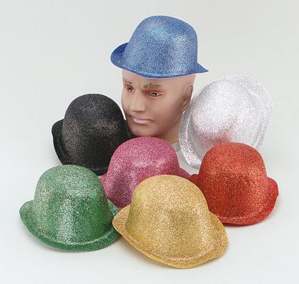 Glitter Bowler Hats - 7 Colours