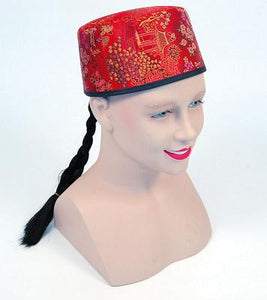 Chinese Mandarin Hat with Plait