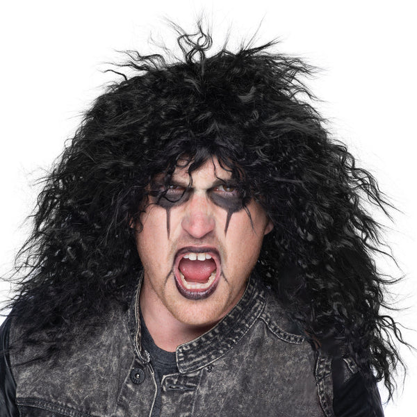 Black Hard Rock Star Wig