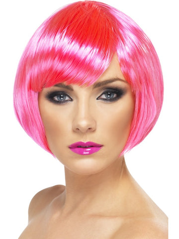 Neon Pink Babe Wig