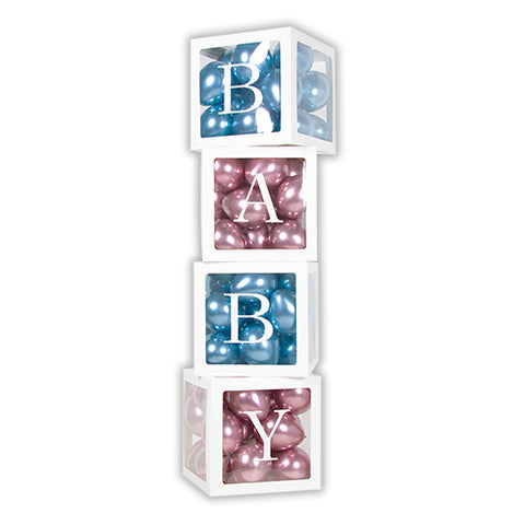 White Baby Letter Cubes Set