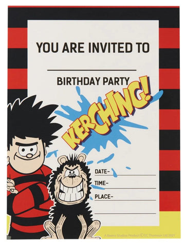 The Beano Party Invitations