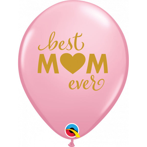 Best Mum Ever Pink Latex Balloons