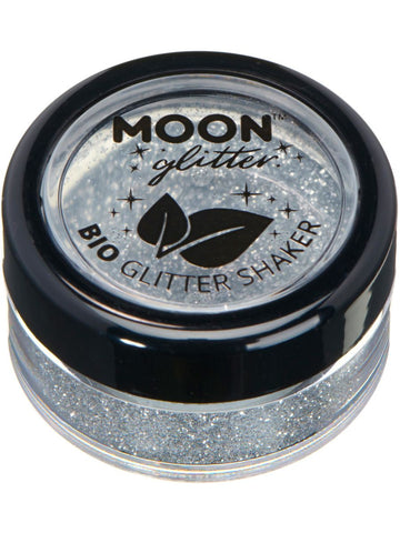Biodegradable Moon Silver Glitter Shaker