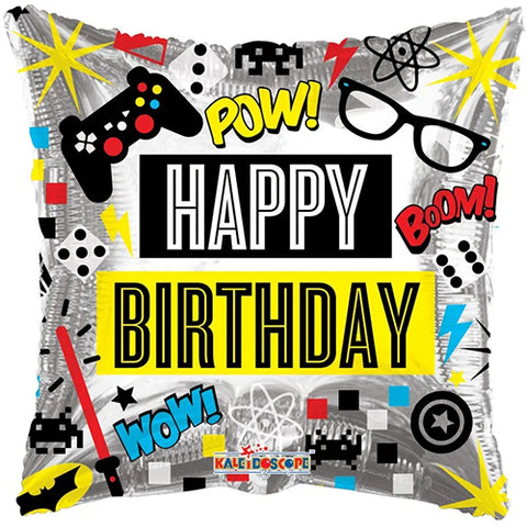 18 inch Birthday Video Games Foil Balloon