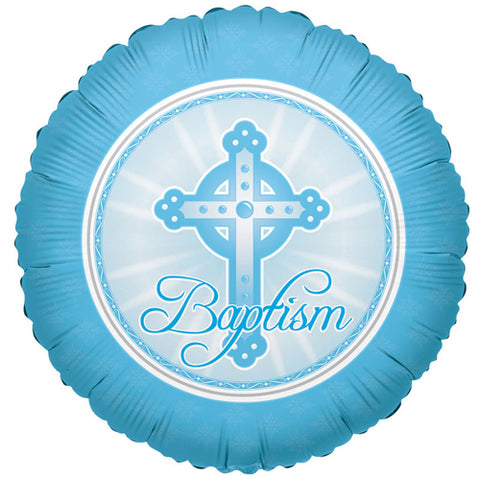 18 inch Light Blue Baptism Foil Balloon
