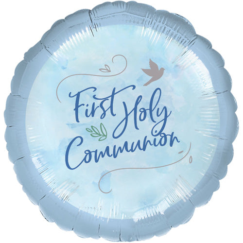18 inch Blue First Holy Communion Foil Balloon