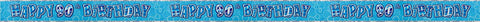 90th Birthday Blue Glitz Foil Banner